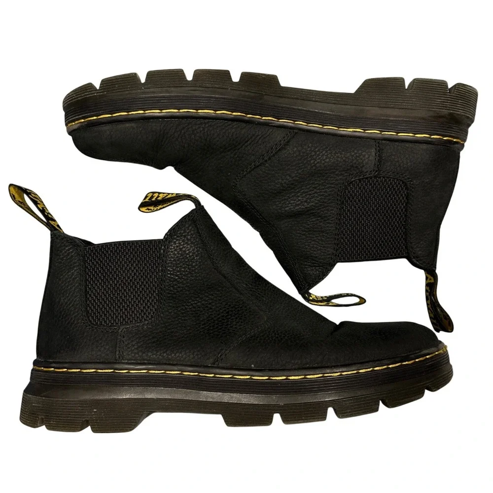 Dr. Martens Hardie II‎ Black Leather Chelsea Boots Mens 10 Womens 11 EU 43